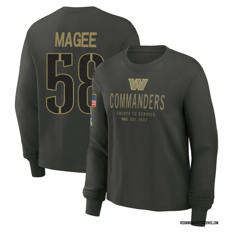 Women's Jordan Magee Washington Commanders Green Dark/ 2025 Salute to Service Sideline Long Sleeve T-Shirt