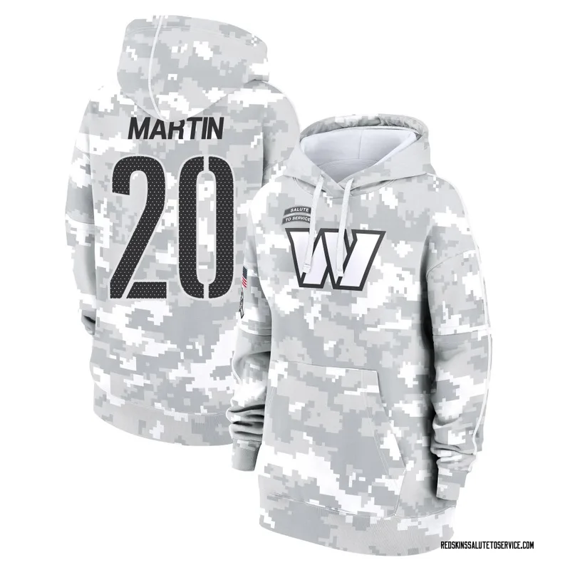 Women's Quan Martin Washington Commanders Camo Arctic 2024 Salute to Service Club Fleece Pullover Hoodie