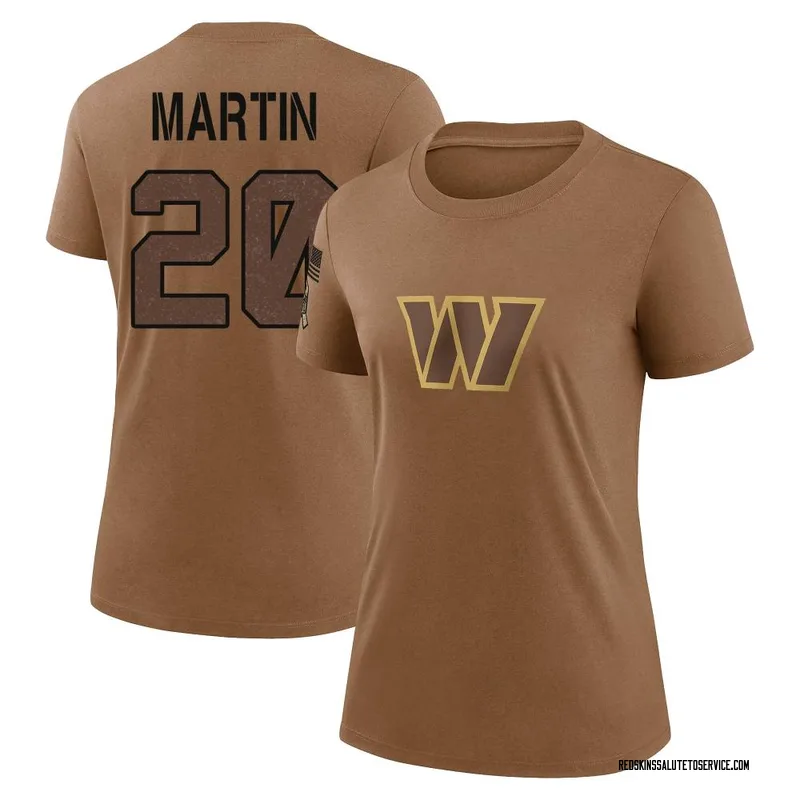 Women's Quan Martin Washington Commanders Legend Brown 2023 Salute To Service Performance T-Shirt