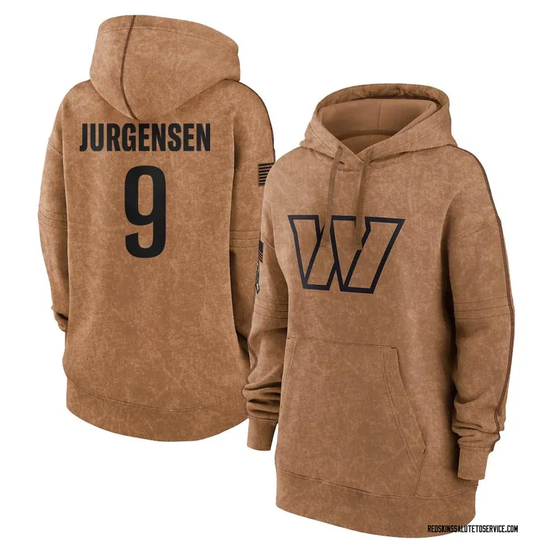 Women's Sonny Jurgensen Washington Commanders Brown 2023 Salute To Service Pullover Hoodie