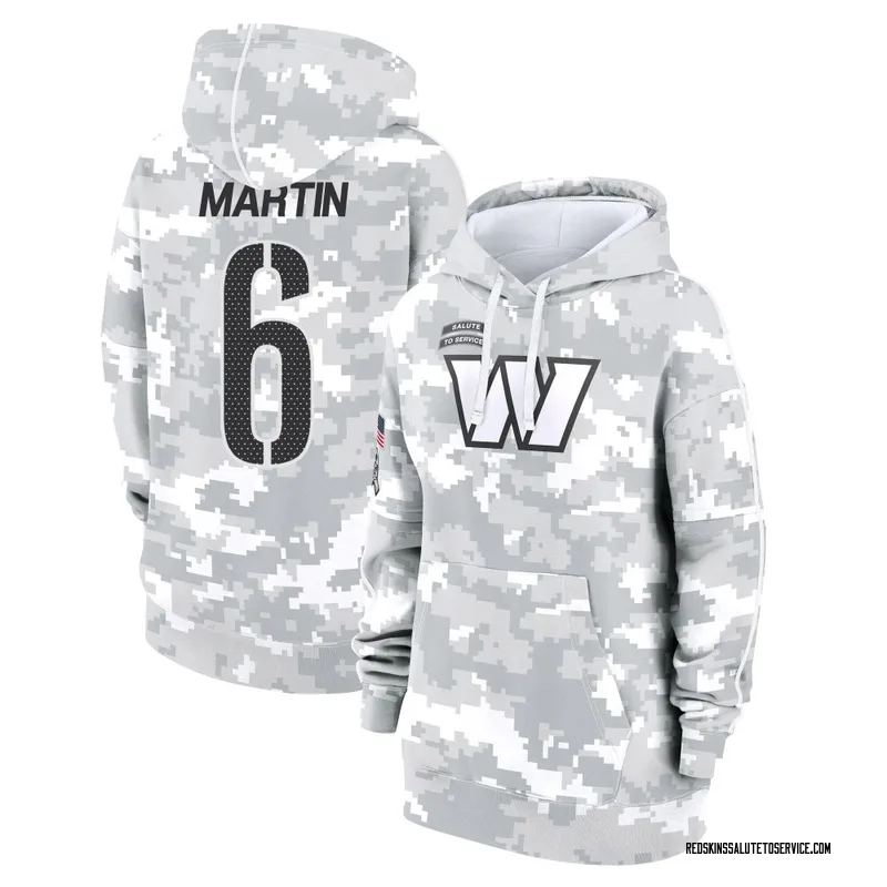 Women's Tay Martin Washington Commanders Camo Arctic 2024 Salute to Service Club Fleece Pullover Hoodie