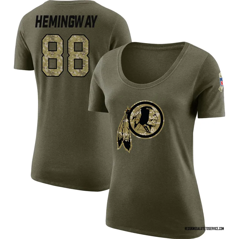 Women's Temarrick Hemingway Washington Football Team Legend Olive Salute to Service Scoop Neck T-Shirt