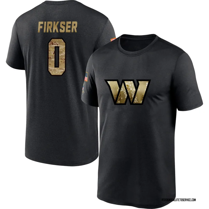 Youth Anthony Firkser Washington Commanders Black 2020 Salute To Service Performance T-Shirt