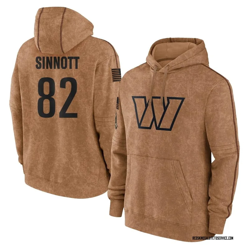Youth Ben Sinnott Washington Commanders Brown 2023 Salute To Service Club Pullover Hoodie
