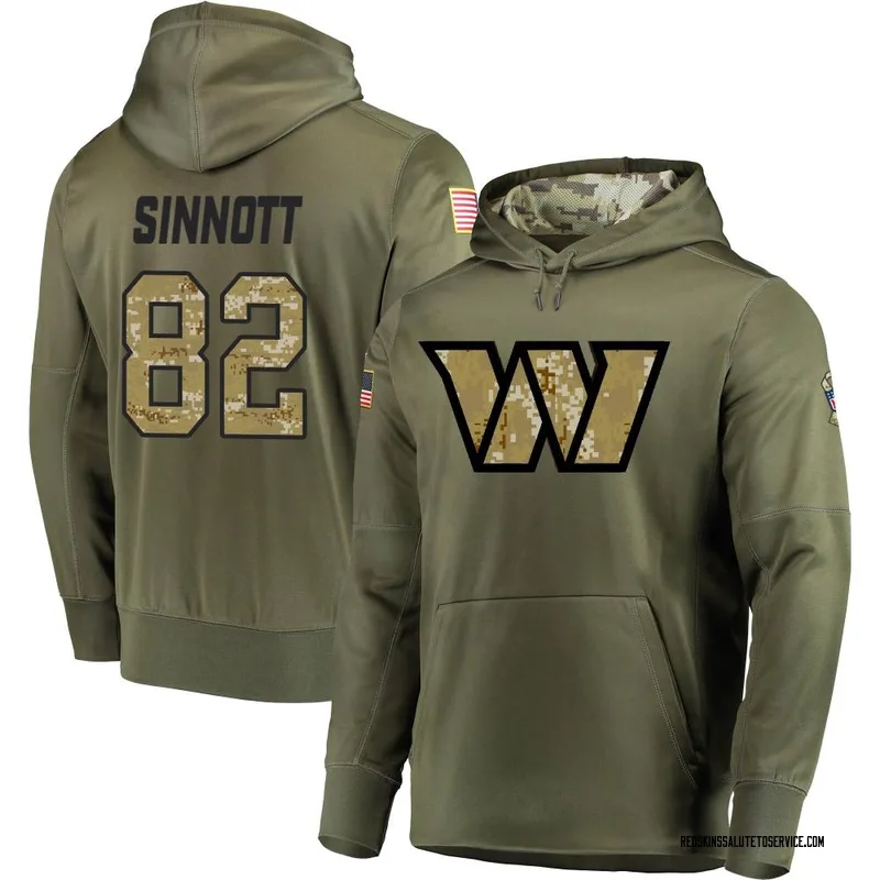 Youth Ben Sinnott Washington Commanders Olive Salute to Service Pullover Hoodie