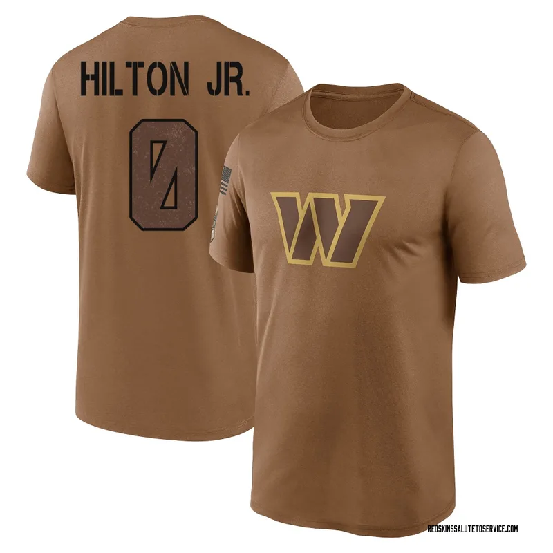 Youth Chris Hilton Jr. Washington Commanders Legend Brown 2023 Salute To Service Performance T-Shirt