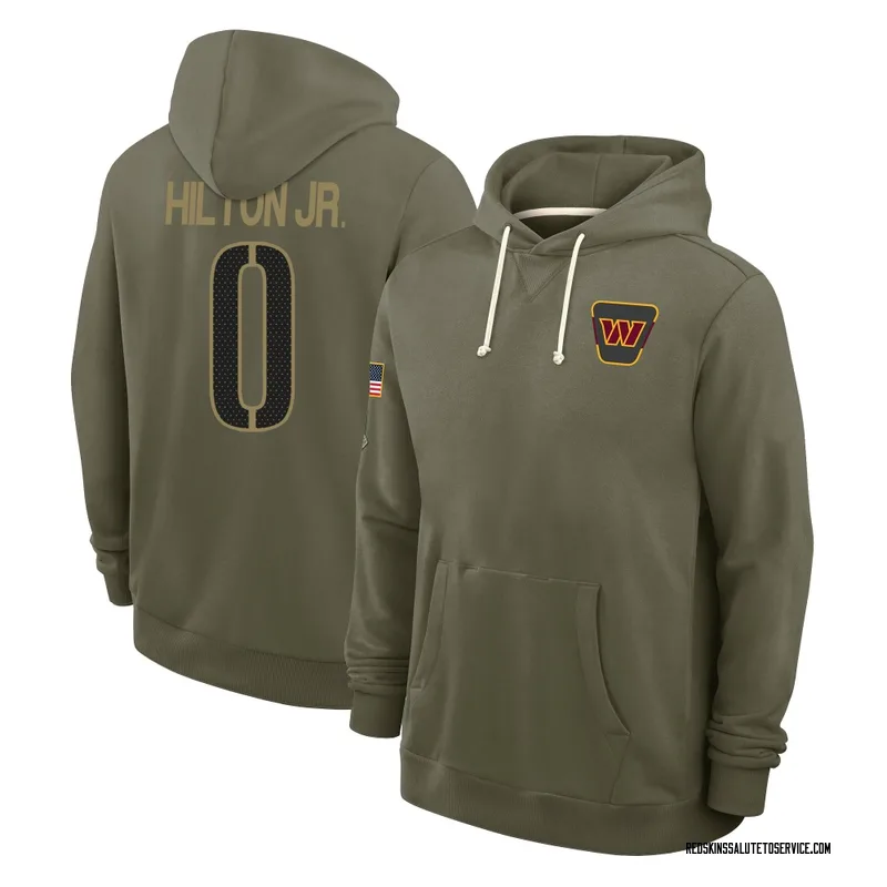 Youth Chris Hilton Jr. Washington Commanders Olive 2025 Salute to Service Hoodie