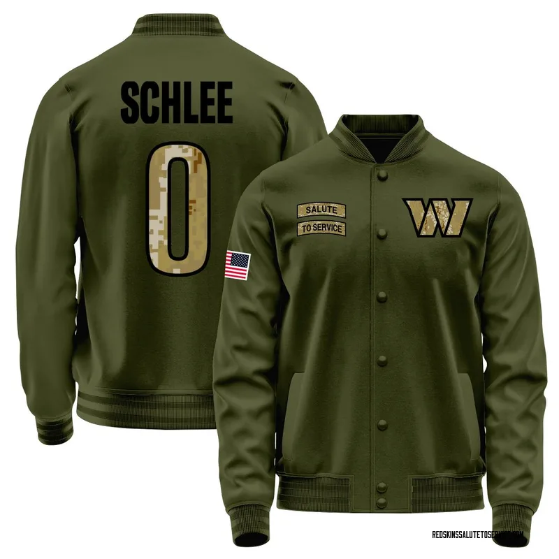 Youth Collin Schlee Washington Commanders Olive Salute to Service Sideline Performance Jacket