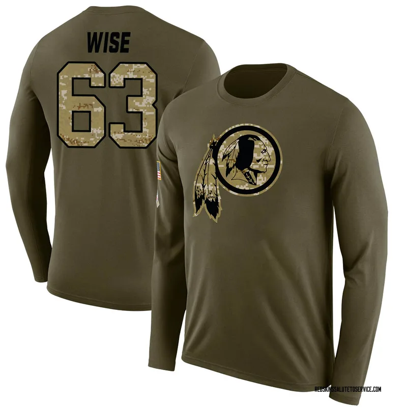 Youth Daniel Wise Washington Football Team Legend Olive Salute to Service Sideline Long Sleeve T-Shirt