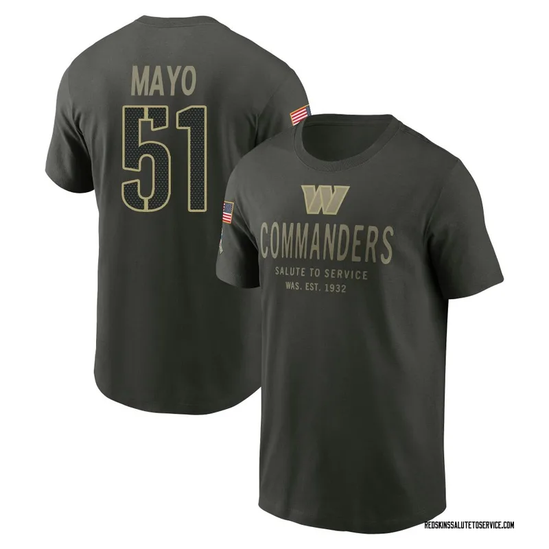 Youth David Mayo Washington Commanders Green Forest/ 2025 Salute to Service Sideline Primary Edge T-Shirt