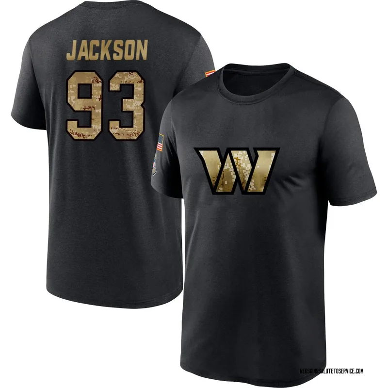 Youth Drake Jackson Washington Commanders Black 2020 Salute To Service Performance T-Shirt