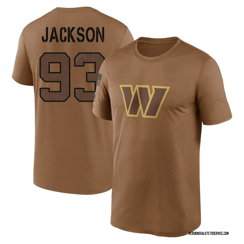 Youth Drake Jackson Washington Commanders Legend Brown 2023 Salute To Service Performance T-Shirt