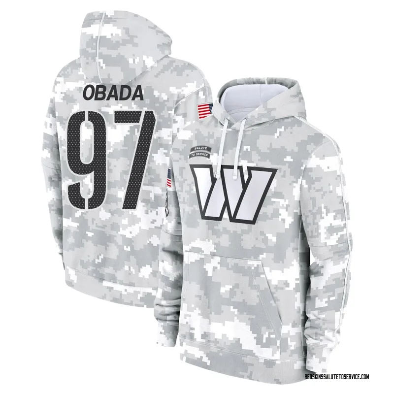 Youth Efe Obada Washington Commanders Camo Arctic 2024 Salute to Service Club Fleece Pullover Hoodie