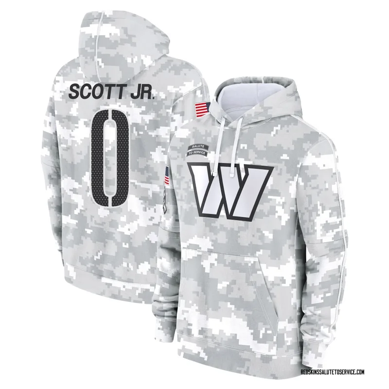 Youth Gee Scott Jr. Washington Commanders Camo Arctic 2024 Salute to Service Club Fleece Pullover Hoodie