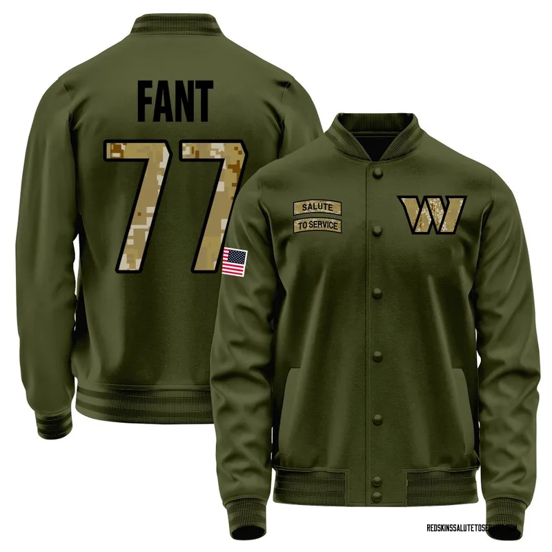 Youth George Fant Washington Commanders Olive Salute to Service Sideline Performance Jacket