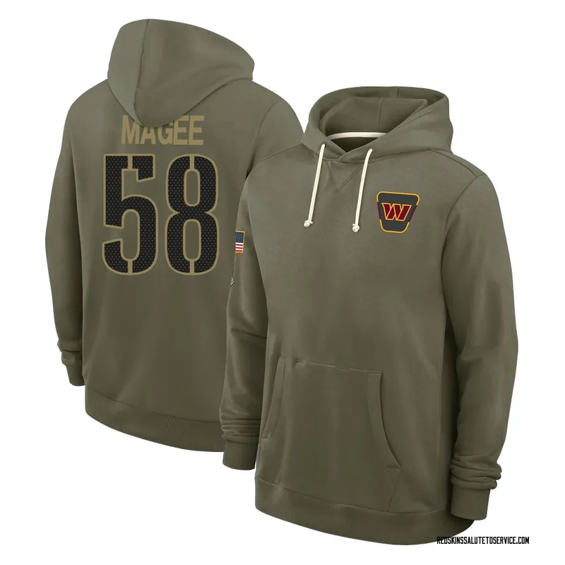 Youth Jordan Magee Washington Commanders Olive 2025 Salute to Service Hoodie