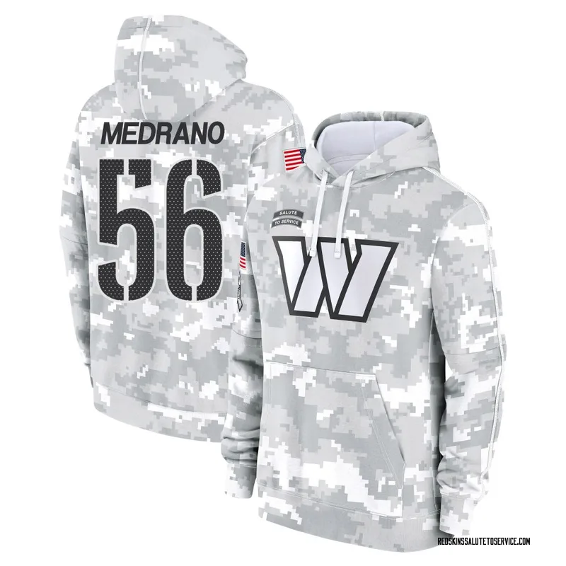 Youth Kain Medrano Washington Commanders Camo Arctic 2024 Salute to Service Club Fleece Pullover Hoodie