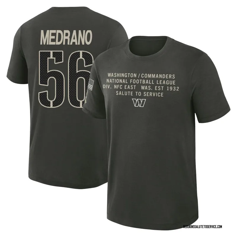 Youth Kain Medrano Washington Commanders Green Dark/ 2025 Salute to Service Sideline Slub T-Shirt