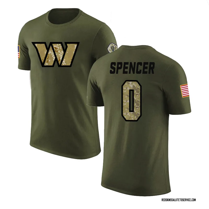 Youth Malik Spencer Washington Commanders Legend Olive Salute to Service T-Shirt