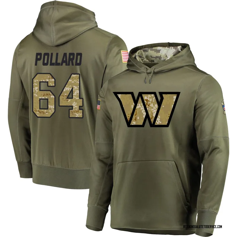 Youth Norell Pollard Washington Commanders Olive Salute to Service Pullover Hoodie
