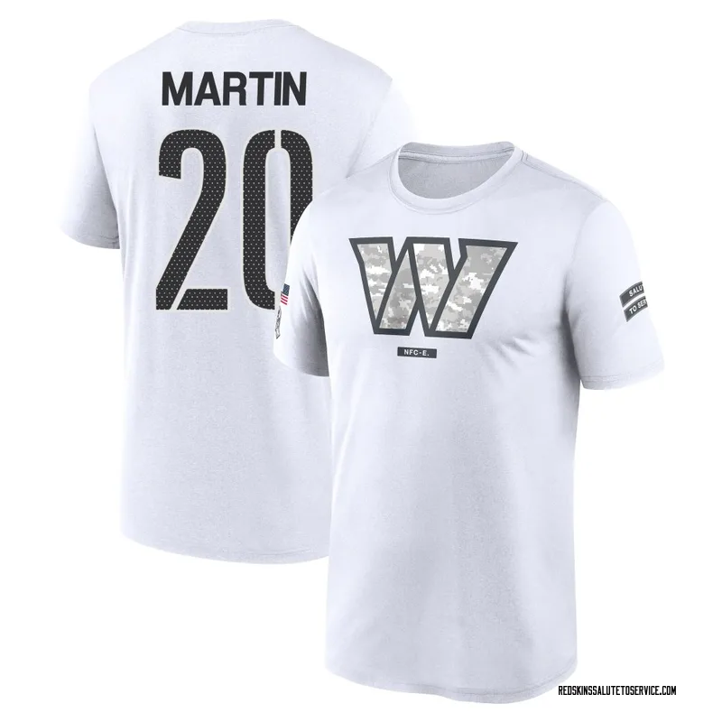 Youth Quan Martin Washington Commanders Legend White 2024 Salute to Service Performance T-Shirt
