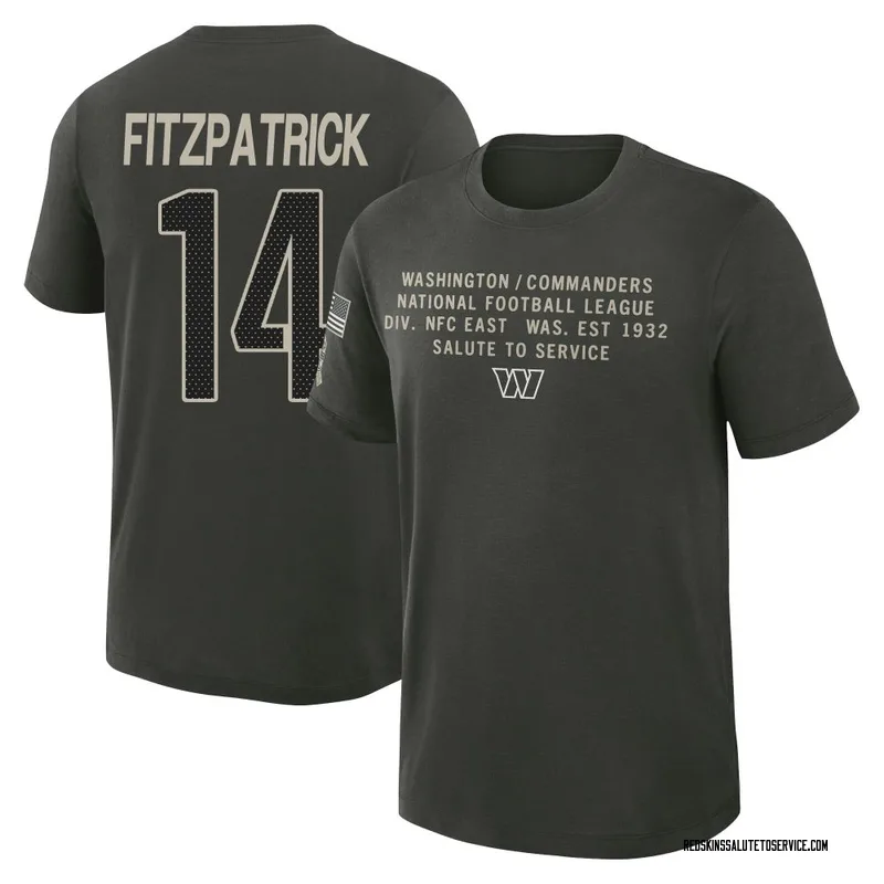 Youth Ryan Fitzpatrick Washington Commanders Green Dark/ 2025 Salute to Service Sideline Slub T-Shirt