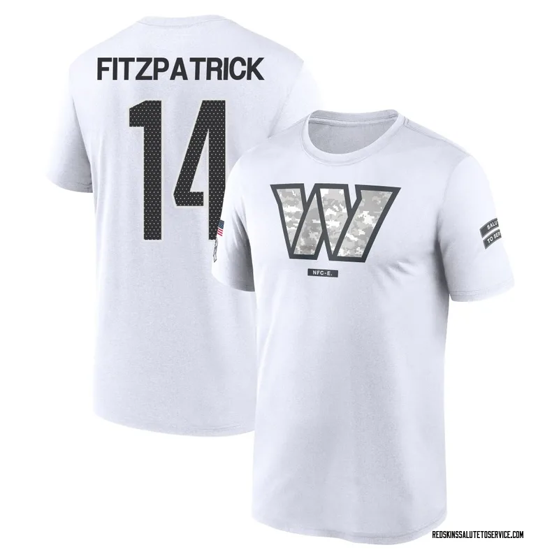 Youth Ryan Fitzpatrick Washington Commanders Legend White 2024 Salute to Service Performance T-Shirt