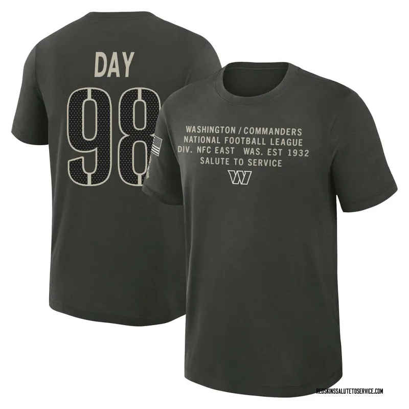 Youth Sheldon Day Washington Commanders Green Dark/ 2025 Salute to Service Sideline Slub T-Shirt