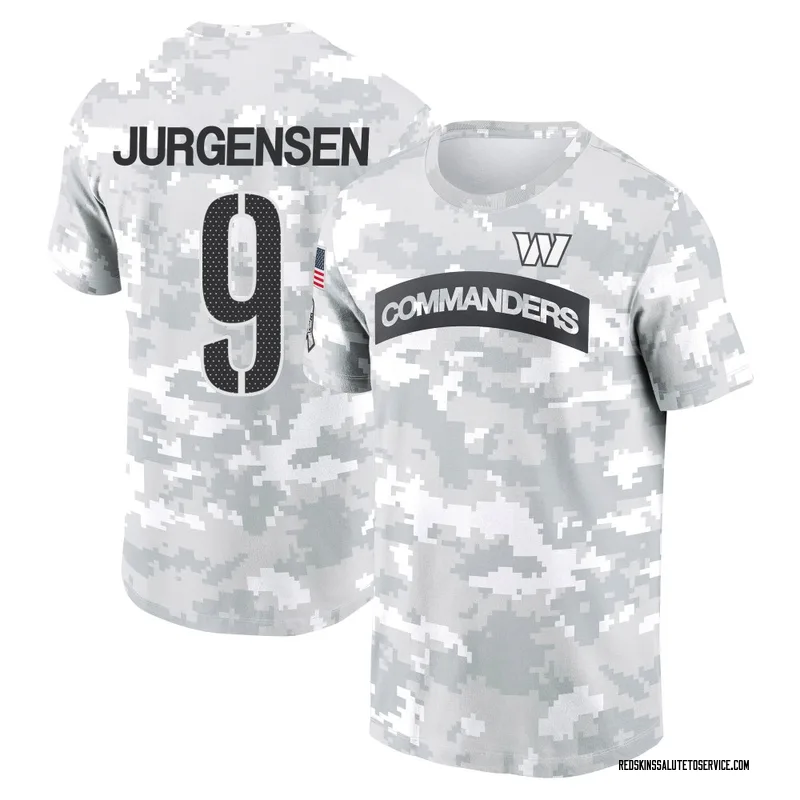 Youth Sonny Jurgensen Washington Commanders Camo Arctic 2024 Salute to Service Performance T-Shirt