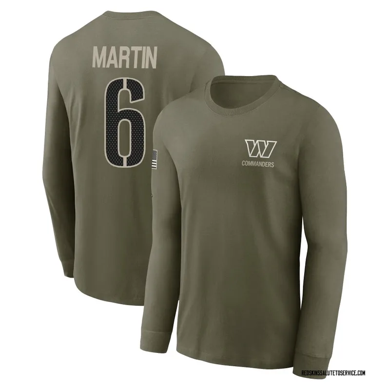 Youth Tay Martin Washington Commanders Olive 2025 Salute to Service Sideline Long Sleeve T-Shirt