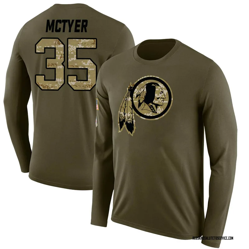 Youth Torry McTyer Washington Football Team Legend Olive Salute to Service Sideline Long Sleeve T-Shirt