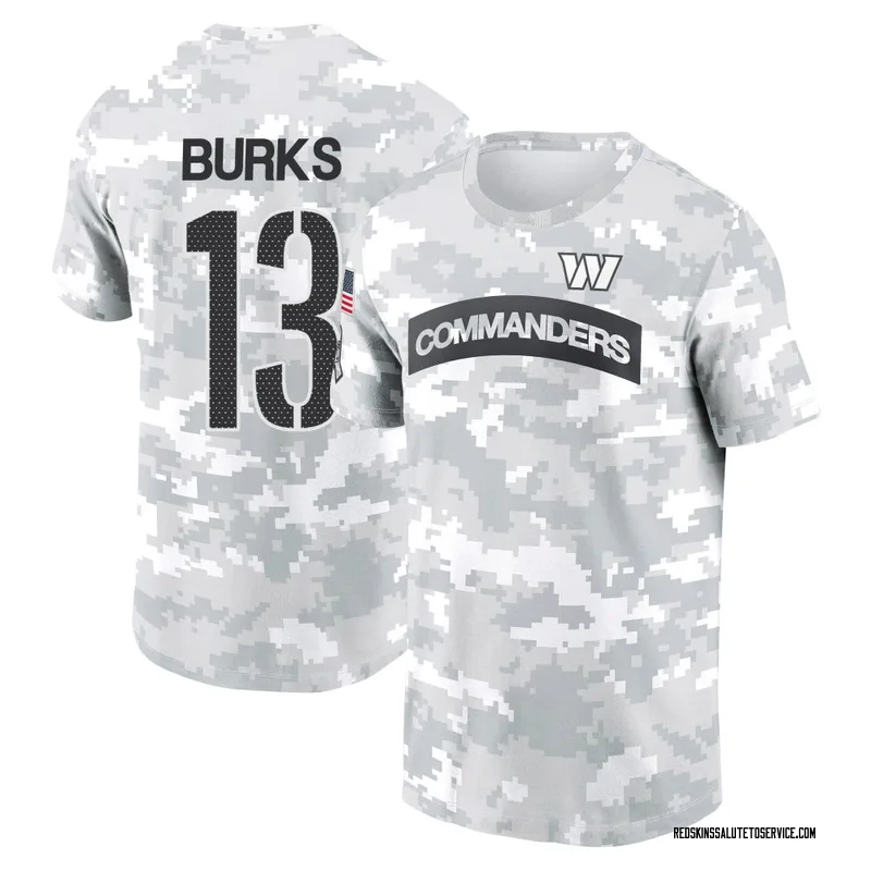 Youth Treylon Burks Washington Commanders Camo Arctic 2024 Salute to Service Performance T-Shirt