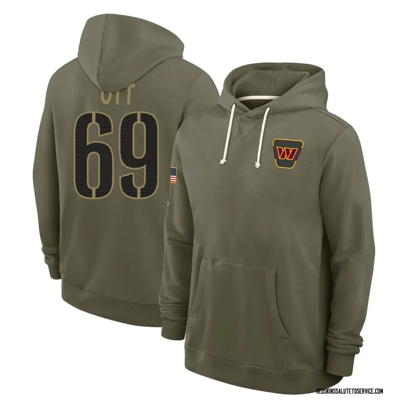 Youth Tyler Ott Washington Commanders Olive 2025 Salute to Service Hoodie